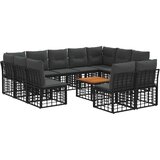  Zunanja garnitura za sedenje 12 pcs Črna in Temno siva, (5000271081) | Shoptok.si