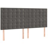  Posteljno vzglavje 4 kosa temno siv 100x5x78/88 cm žamet, (20792883) | Shoptok.si