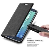 Cadorabo Ohišje, združljivo z Samsung Galaxy S6 EDGE v nočna črna - Zaščitni ovitek z magnetnim zapiranjem, stoječo funkcijo in režo za kartice, (20549553) | Shoptok.si