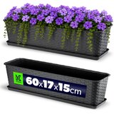 KADAX balkonski cvetlični lonec s stojalom 60 cm antraciten, (5000353399) | Shoptok.si