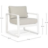 BIZZOTTO Bel kovinski vrtni fotelj Merrigan – | Shoptok.si