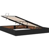  Krevet S LED lampica s uzglavljem Crna 160 x 200 cm tkanina | shoptok.hr