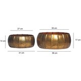 Livetastic Set Dekorativnih Vaz Goldie, 2 Kos | Shoptok.si