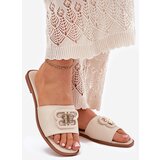 Boto Flat Ladies Sandals With Decorative Detail Beige Nenitta | ePonuda.com
