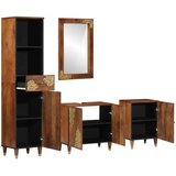  Set ormarića za kupaonicu 4 pcs Medeno smeđa Čvrsto drvo manga | shoptok.hr