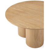 MOME Okrogla klubska mizica v hrastovem dekorju v naravni barvi ø 80 cm Lua – | Shoptok.si