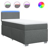  Krevet s oprugama i madracem tamnosivi 100 x 200 cm od tkanine | shoptok.hr