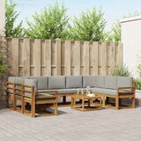 Set vanjskih sofa 10 kom. Prirodna i svijetlo siva | shoptok.hr