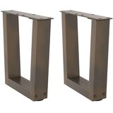  Noge za klubsko mizico v obliki črke V 2 kosa naravno jeklo 30 x (30-31,3) cm jeklo, (22123860) | Shoptok.si