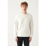 Avva White Crewneck Printed Regular Fit Sweatshirt. Cene