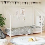  Otroški posteljni okvir bel 80x200 cm trdna borovina, (20916811) | Shoptok.si