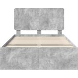  Krevetna konstrukcija s uzglavljem Betonska siva 135 x 190 cm | shoptok.hr