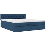  Otomanski krevet s madracem plavi 200x200 cm tkanine | Eponuda.com