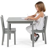 Kinder_Home Kinder home Dečiji drveni sto sa 2 stolice, set za učenje, c Cene