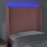  Posteljno vzglavje roza 103x16x118/128 cm žamet | Shoptok.si