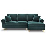 Cosmopolitan Design Petrolej zelena baršunasti sklopiva/s prostorom za odlaganje kutna garnitura (s desnim kutom/s ležaljkom) Kyoto – | shoptok.hr
