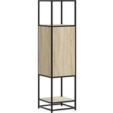 vidaXL Visoka omara sonoma hrast 35,5x35x139 cm inž. les in kovina | Shoptok.si