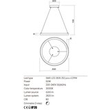  Redo 01-2674- LED prigušiva luster na sajli ICONIC LED/50W/230V pr. 58 cm crna | Eponuda.com