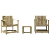 Maison Chic Seti vrtnega pohištva - Vrtna garnitura - Vrtni pohištvo set 3-delna impregnirana borovina, (21811314) | Shoptok.si
