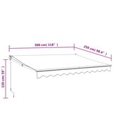 Automatska tenda na uvlačenje plavo-bijela 3 x 2,5 m | shoptok.hr