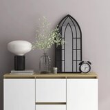  Ogledalo crno 70 x 30 cm željezno za unutarnju upotrebu | shoptok.hr