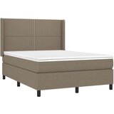  Box spring postelja z vzmetnico taupe 140x200 cm blago, (20791747) | Shoptok.si