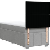  Okvir kreveta s oprugama i madrac svjetlosivi 90x200cm tkanina | shoptok.hr