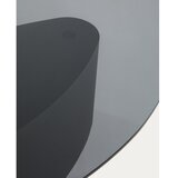 Kave Home Črna klubska mizica s stekleno mizno ploščo 81x140 cm Olir – | Shoptok.si