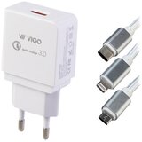 Vigo Komplet polnilec 3.0 quick charge, TYPE C, bel, (20742711) Cene
