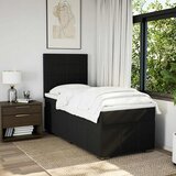 Box spring krevet s madracem crni 80 x 200 cm od tkanine Slike