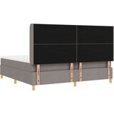 vidaXL Box spring krevet Sivo-smeđa 200 x 200 cm tkanina | shoptok.hr
