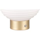 Tri O Bijela/u zlatnoj boji LED stolna lampa s mogućnosti zatamnjivanja sa staklenim sjenilom (visina 14,5 cm) Earl – | shoptok.hr