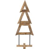 vidaXL Božično drevo z stojalom Rjava 150 cm Trdna tikovina | Shoptok.si