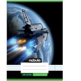 NEBULO spet zvezana črtasta zvezek za 4. razred z motivom vesoljskega raketoplana 21-32 A/5 | Shoptok.si