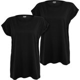 Urban Classics Women's T-shirt - 2 Pack - Black+Black | Shoptok.si