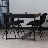 MID.YOU SET STOLOV, kovina, tekstil rjavosiva Slike