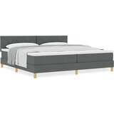 vidaXL Postelja z Box Spring sistemom Temno siva 200x200 cm Tkanina | Shoptok.si
