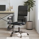 vidaXL Pisarniški stol črna mrežasta tkanina in umetno usnje | Shoptok.si