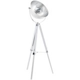 Eglo podna lampa Covaleda 49877, 1x E27, visina 164 cm, bijela, krom i srebrna | shoptok.hr