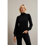 Moodo Plain black turtleneck sweater | shoptok.hr