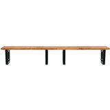  Zidna polica za Lavabo - Umivaonik od čelika i masivnog bagremovog drva - tamno smeđa i crna 120 x 50 x 2 cm 1 Trapez | shoptok.hr