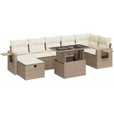 Maison Chic Seti vrtnega pohištva - Vrtna garnitura - Vrtni pohištvo set 8-delna z blazinami bež poli ratan, (21799635) | Shoptok.si