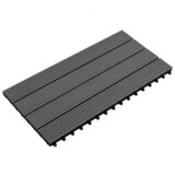  Pločice za decking 6 pcs Crna 60 x 30 cm Drvoplastična smjesa Cijene