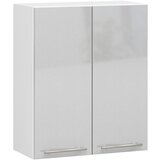 AKORD VISIČNI KUHINJSKI KABINET OLIVIA V 60cm BELO-METALIK SJAJ H720, (21713709) | Shoptok.si