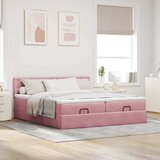 vidaXL okvir kreveta s madracima ružičasti 160x200cm baršunasti | shoptok.hr