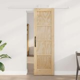  Klizna vrata Prirodna i bijela 61 x 198 5 cm Masivna borovina | shoptok.hr