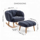 Atelier Del Sofa fotelja i tabure lotus anthracite | Eponuda.com