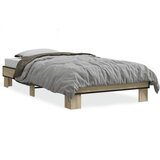 Furnova Posteljni okvir sonoma hrast 75x190 cm inženirski les in kovina, (21937815) | Shoptok.si