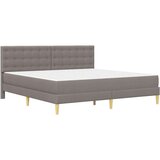  Okvir kreveta s madracem Sivo-smeđa 200 x 200 cm tkanina - Sivo-smeđa 200 x 200 cm | shoptok.hr