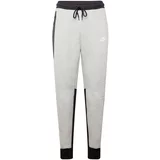 Nike Sportswear Hlače 'TECH FLEECE' siva melange / crna / bijela